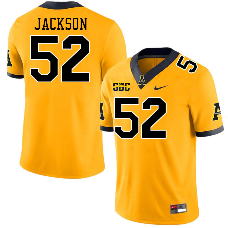 Appalachian State Mountaineers #52 D'Marco Jackson College Football Jerseys-Gold